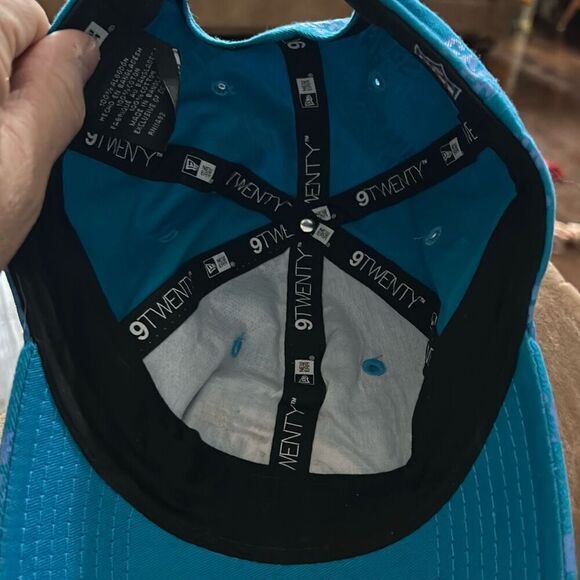 Carolina Panthers Hat Blue New Era 9Twenty Strap Back Baseball Cap. Women’s. - Picture 7 of 9